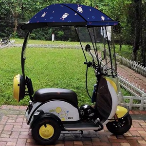 艾玛电动三轮车车棚雨棚蓬新款防晒防雨遮阳伞电瓶挡风罩加厚雨伞