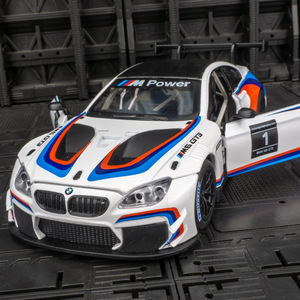 1:24仿真宝马M6 GT3合金拉力赛车模型BMW车模金属摆件品送人礼物