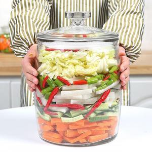 泡菜坛子加厚玻璃瓶密封罐子食品级腌咸菜家用大容量储存瓶子酒缸