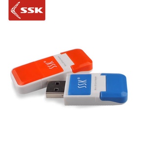 SSK飚王创意迷你可爱tf读卡器USB2.0高速车载micro sd