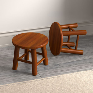 实木小凳子家用矮凳沙发凳小板凳圆凳现代简约木凳原木凳子实用