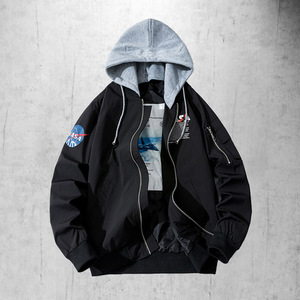 欧美潮牌 秋冬NASA宇航员联名飞行棒球服 男女装棉衣修身夹克外套