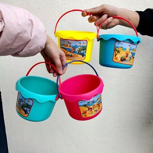 可爱小桶儿童玩具钓鱼小水桶洗笔筒加厚挖土桶多功能挖沙工具套装