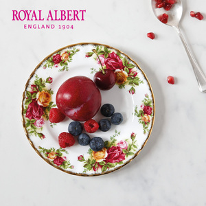 Royal Albert皇家阿尔伯特老镇玫瑰骨瓷餐盘子水果盘点心盘欧式