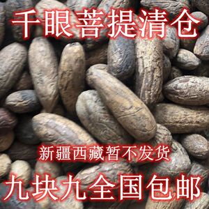 千眼菩提子天然原籽手把件原料老风化畸形料底货清仓超大胖菩提果