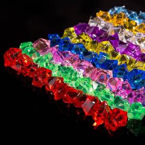 儿童玩具宝石冰块七彩色小钻塑料水晶钻石亚克力五彩缤纷碎石饰品