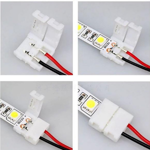led灯带免焊接头5050RGB灯带2835灯带连接器对接头12V24V灯具配件