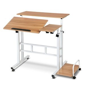 移动电脑桌升降写字台可折叠站立办公桌卧室床边写字台单人小桌子