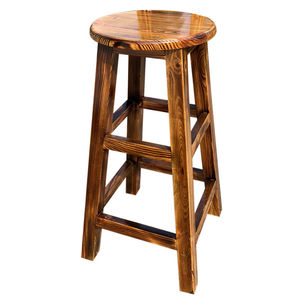 实木吧台椅复古木质高脚凳酒吧靠背椅家用巴台椅登实木吧凳高椅子