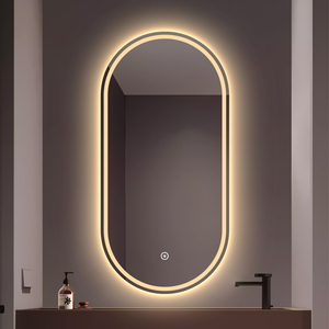 跑道led浴室镜带灯壁挂式智能卫浴镜洗手间梳妆镜防雾卫生间镜子