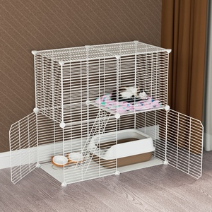猫笼子家用猫舍小型带厕所一体自由空间两层室内折叠简易公寓猫笼