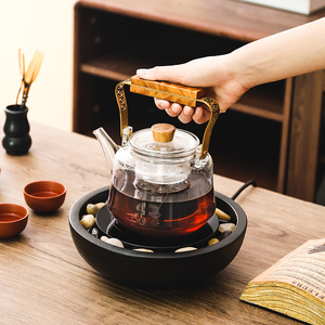 古舍电陶炉煮茶器家用智能高档茶炉小型烧水玻璃壶静音泡茶套装
