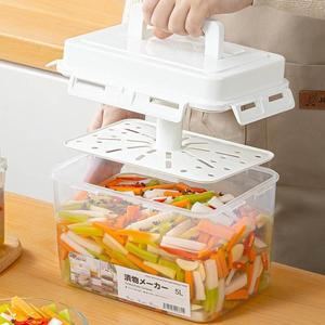 日本大容量泡菜坛子食品级腌制泡爪容器腌菜咸菜罐泡椒鸡爪密封盒