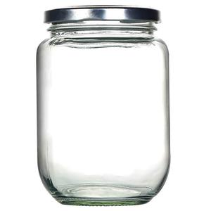食品级圆形玻璃瓶可蒸煮罐头瓶番茄酱牛肉酱瓶子带盖透明空密封罐