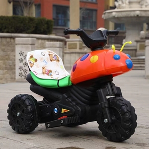 儿童电动摩托车甲壳虫宝宝可坐人四轮男孩女孩充电遥控电动三轮车