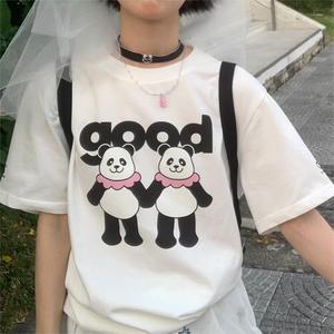 美好商店MeihaoStore我的双胞胎姐妹good大熊猫印花短袖T恤