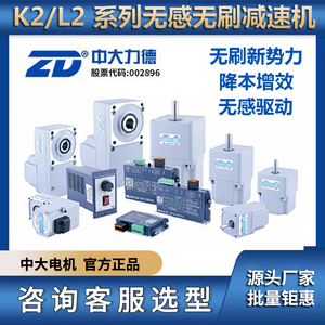 中大力德无感无刷电机220VK2L2系列平替微型交流电机齿轮减速电机
