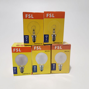佛山照明FSL钨丝灯泡可调光15W25W40W60W暖光磨砂透明E14小圆球泡