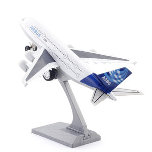 合金飞机A380客机空中客车大型客机 声光回力模型儿童玩具