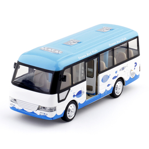 金属仿真大众T1校巴大巴士中巴公交车电车小汽车模型玩具