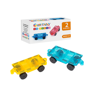 ARTMAG/迈格特二代彩窗磁力片小车套装磁铁车搭配儿童益智玩具
