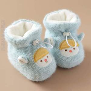 冬款冬季套防-6一个棉鞋,0月新生儿加绒护脚鞋宝宝鞋子月312婴儿