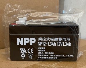 NPP耐普蓄电池12V1.3AH医疗设备电梯门禁 直流屏计算机系统电瓶