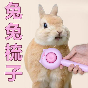 兔子专用梳子梳毛器去浮毛刷按摩小宠物侏儒垂耳兔荷兰猪梳理神器