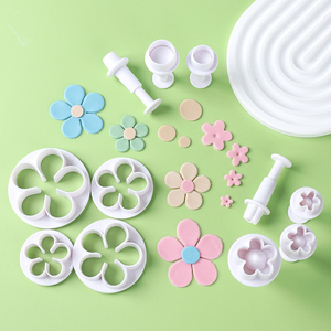 塑料模具套装工具五瓣花梅花玫瑰花翻糖花朵蛋糕装饰小花烘焙模具