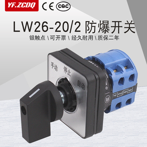 LW26-20/2防爆配电箱手自动双电源回路电机倒顺切换万能转换开关