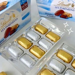 现货 法国进口Lindt瑞士莲冰山雪融巧克力70%黑/牛奶巧克力混装盒
