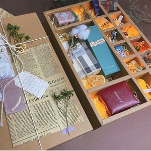 DIY情侣生日礼物盒牛皮纸盒洞洞乐大号惊喜盲盒圣诞礼品盒创意盒