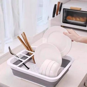 沥水碗篮厨房折叠置物架餐具沥水收纳盒碗筷筷子盒