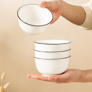 北欧饭碗家用2024新款陶瓷米饭碗ins金钟碗创意小号汤碗面碗餐具