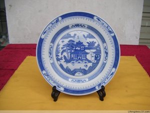 静雅斋七十年代出口国外的中国青花瓷盘（包真包老）