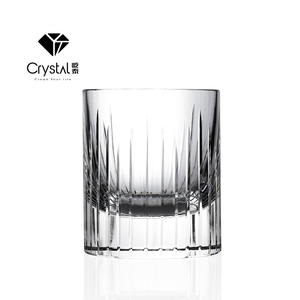 Crysart威士忌洋酒杯K9光学镜头A级全手工无瑕切子240ml水晶杯