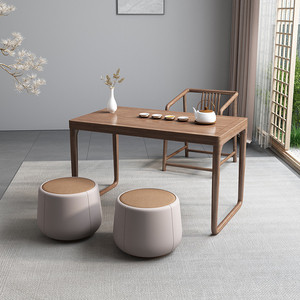 白蜡木阳台喝茶桌椅组合新中式功夫泡茶台现代简约客厅家用小户型