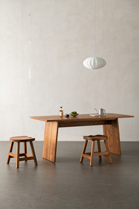 复古家用实木餐桌长方形吧台桌椅组合设计师日式岛台现代民宿书桌