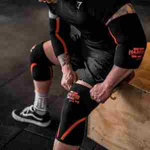 新哈里斯护膝运动力量举器械举重深蹲健身助力专业比赛新款黑色套