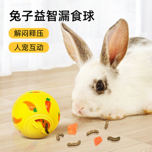 兔子解闷用品磨牙玩具侏儒兔垂耳兔荷兰猪磨牙球狗狗漏食嗅闻玩具