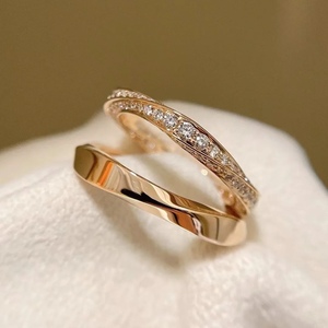 Graff格拉芙对戒spiral莫比乌斯环18K白金玫瑰金钻石结婚男女戒指