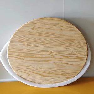 松木板圆形大板定制榆木板厚板5厘米厚木板单独餐桌面板实木板子