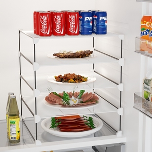 立柜冰箱内部隔层板进口美的夏普通用立式抽屉冰柜里的收纳置物架