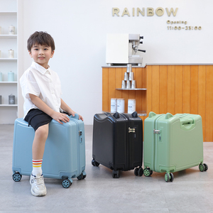儿童行李箱男孩可坐骑18寸登机拉杆箱小朋友旅行箱2024新款皮箱子