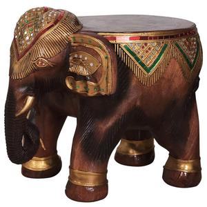 泰国实木小鞋子家用客厅大象动物门凳口换凳板凳中式儿童大象凳3
