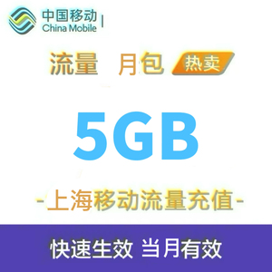 上海移动流量充值5G 手机3g/4g/5g通用流量包国内流量 当月有效SH