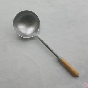 老式铝勺子汤勺家用做蛋饺勺纯铝长柄水勺大勺子大号铝饭勺铝勺