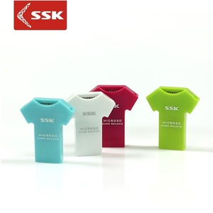 SSK飚王T恤单口读卡器TF卡创意迷你小卡手机卡读卡器内存卡读卡器