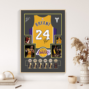篮球球衣装饰画客厅沙发背景墙画NBA球星科比乔丹詹姆斯海报挂画