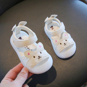 女宝宝凉鞋包头夏季婴儿软底防滑学步鞋一1岁2小童鞋子女童公主鞋